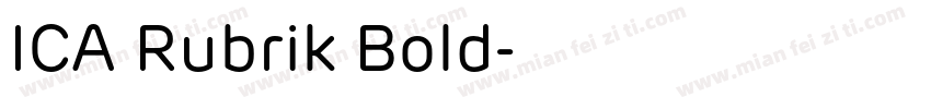ICA Rubrik Bold字体转换